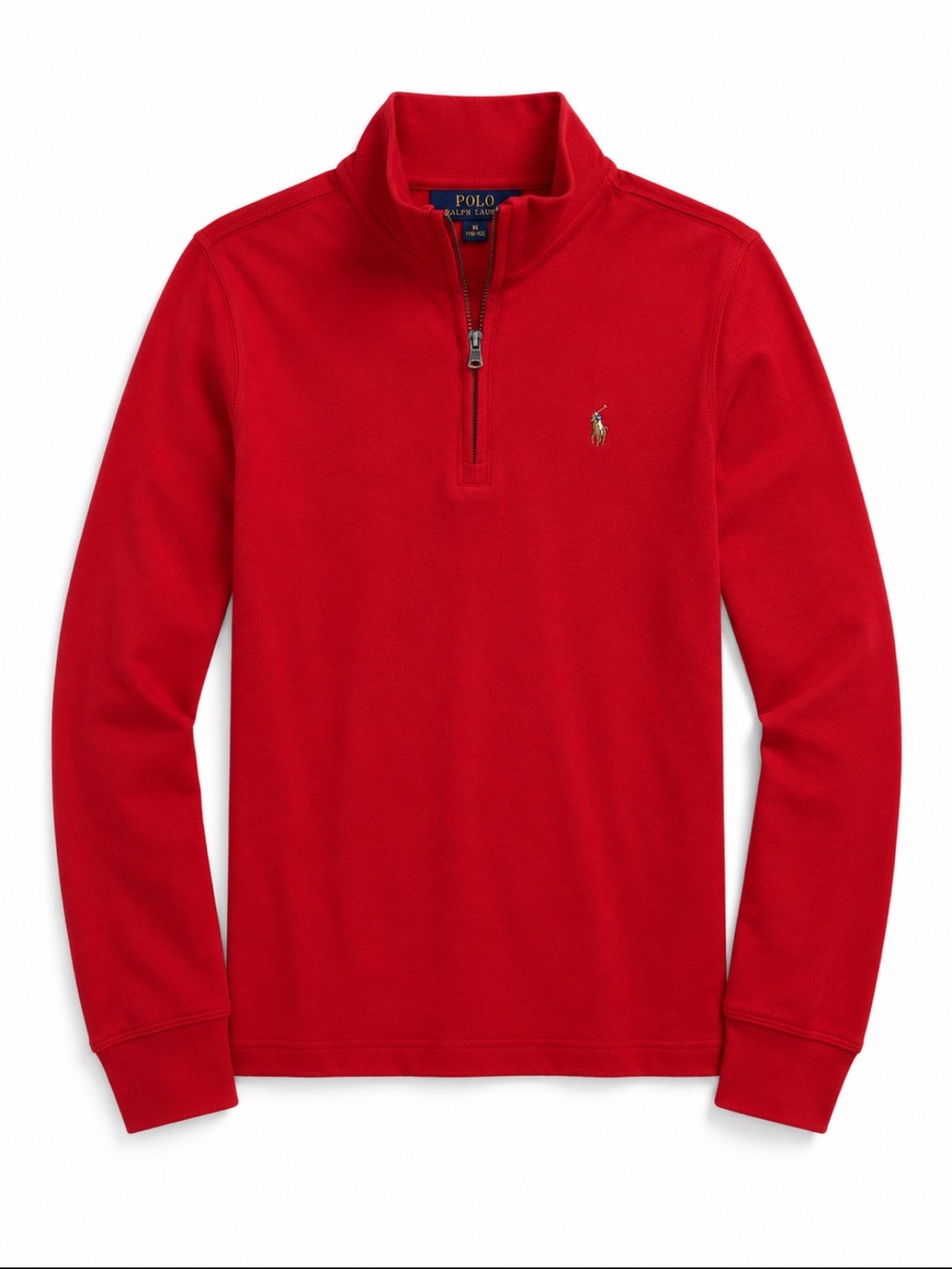 Boys polo red turtle neck sweater shirt long sleeve size 10/12